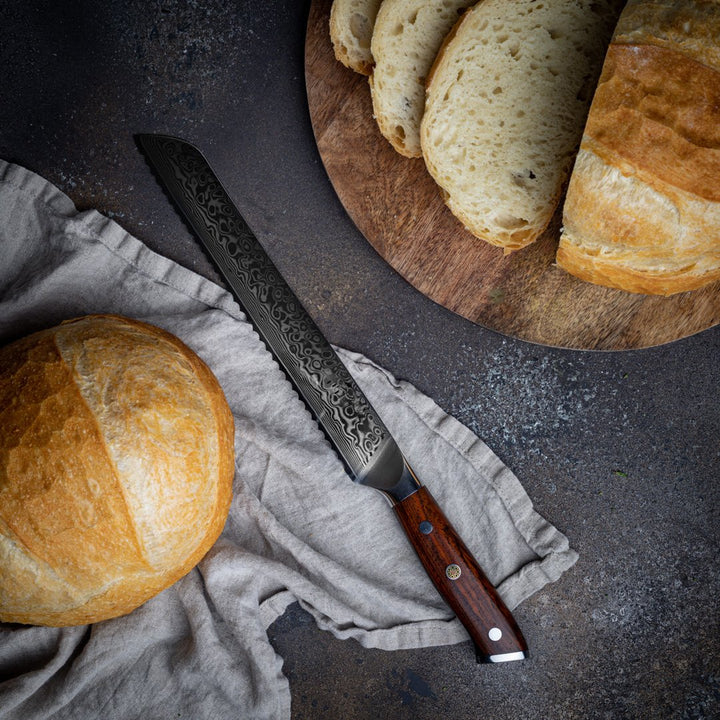 9" Serrated Damascus Bread Knife