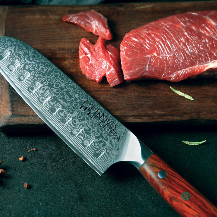 Japanese Chef Knife Santoku: Three Virtue Blade | Multi-Utility Chef Knife,  Authentic Blade Made in Japan